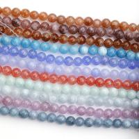 Gemstone Jewelry Beads, Natural Stone, Round, DIY, more colors for choice, 8mm, Approx 48PCs/Strand, Sold By Strand