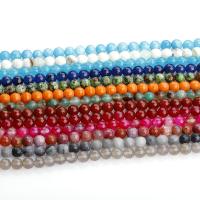 Agate perle, Ahat, možete DIY & faceted, više boja za izbor, 8mm, Približno 48računala/Strand, Prodano By Strand