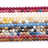 Agate Beads, DIY & faceted, more colors for choice, 8mm, Approx 48PCs/Strand, Sold By Strand