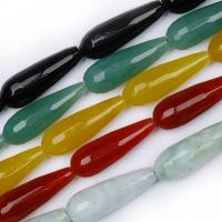 Gemstone Jewelry Beads, Natural Stone, Teardrop, DIY, more colors for choice, 10x30mm, Sold Per Approx 14.96 Inch Strand