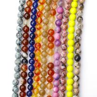 Dragi kamen perle Nakit, Prirodni kamen, možete DIY & faceted, više boja za izbor, 8mm, Približno 48računala/Strand, Prodano By Strand
