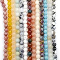 Perles agates, Agate, Rond, DIY & facettes, plus de couleurs à choisir, 8mm, Environ 48PC/brin, Vendu par brin