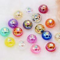 Fashion Resin Cabochons, Dome, plated, DIY, more colors for choice, 12mm, Approx 300PCs/Bag, Sold By Bag