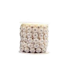 Garland-Strang Perlen, ABS-Kunststoff-Perlen, mit Kunststoffspule & Strass, DIY, keine, verkauft von Spule