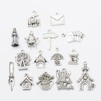 Tibetan Style Pendants, antique silver color plated, DIY & different styles for choice, nickel, lead & cadmium free, 300PCs/Bag, Sold By Bag