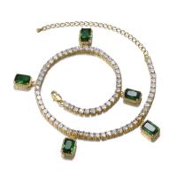 Ожерелья из латуни, Латунь, Другое покрытие, с1 стразами & ювелирные изделия моды, Много цветов для выбора, не содержит никель, свинец, 4mm, длина:13 дюймовый, продается PC