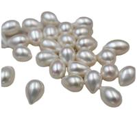 Naturliga sötvattenspärla lösa pärlor, Freshwater Pearl, Dropp, DIY, vit, 7-8mm, Säljs av PC