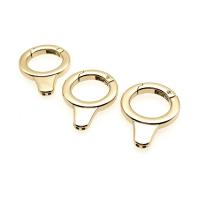 Zinc Alloy Spring Buckle Round Vacuum Ion Plating polished & multifunctional & DIY light gold color Sold By PC