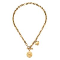 Edelstahl Schmuck Halskette, 304 Edelstahl, Modeschmuck & für Frau, keine, 20*24mm,15*15mm, Länge ca. 17.72 ZollInch, verkauft von PC