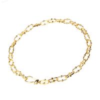 Brass Necklace, gold color plated, fashion jewelry & Unisex & different styles for choice, nickel, lead & cadmium free, 12*27mm, Length:Approx 15.75 Inch, Approx 6.3 Inch, Sold By PC