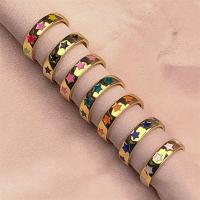 Brass Finger Ring, fashion jewelry & for woman & enamel, more colors for choice, nickel, lead & cadmium free, 5mm, Sold By PC