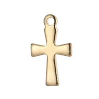 Stainless Steel Cross Pendants, 304 Stainless Steel, Vacuum Plating, DIY, more colors for choice, 12x7mm, 10PCs/Lot, Sold By Lot