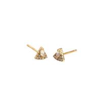 Boucle d'oreille bijoux en argent sterling, Argent sterling 925, Placage, pour femme & avec strass, plus de couleurs à choisir, 5.10x5.10mm, Vendu par paire