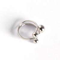 Solidny srebrny pierścień, 925 Srebro, Platerowane w kolorze platyny, Regulowane & dla kobiety, 17.50mm, sprzedane przez PC