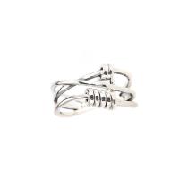 Solidny srebrny pierścień, 925 Srebro, Platerowane w kolorze platyny, Regulowane & dla kobiety, 10.50x17mm, sprzedane przez PC