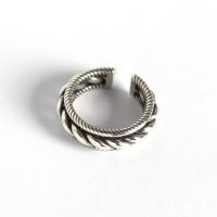 Solidny srebrny pierścień, 925 Srebro, Platerowane kolorem starego srebra, Regulowane & dla kobiety, 8x16.50mm, sprzedane przez PC