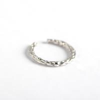 Solidny srebrny pierścień, 925 Srebro, Platerowane w kolorze platyny, Regulowane & dla kobiety, 16.50mm, sprzedane przez PC