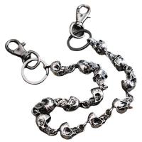 Body Chain Jewelry, Tibetan Style, Skull, gun black plated, Unisex, black, nickel, lead & cadmium free, Length:Approx 59 cm, Approx 10PCs/Bag, Sold By Bag