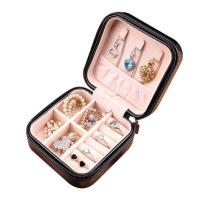 Boîte à bijoux multifonctions, cuir PU, avec velours de coton, rectangle, plus de couleurs à choisir, 100x100x50mm, Vendu par PC