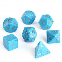Synthetische Türkis Würfelspiel, geschnitzt, verschiedene Stile für Wahl, blau, 15-20mm, verkauft von PC