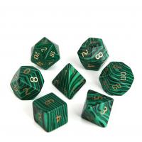 Malachite Dice Carved green 15-20mm Sold By PC