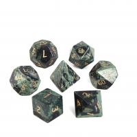 Green Eye Stone Dice, Carved, different styles for choice, mixed colors, 15-20mm, Sold By PC