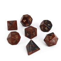 Mahogany Obsidian Dice Carved mixed colors 15-20mm Sold By PC