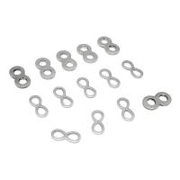 Stainless Steel Jewelry Clasp, 304 Stainless Steel, Number 8, DIY & machine polishing & different size for choice, original color, 100PCs/Bag, Sold By Bag
