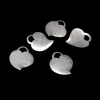 Stainless Steel Heart Pendants, 304 Stainless Steel, DIY & machine polishing & with letter pattern, original color, 15x13x0.50mm, Hole:Approx 3.5mm, Sold By PC