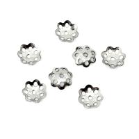 Stainless Steel Bead Cap 304 Stainless Steel Flower Galvanic plating DIY & machine polishing 6mm Approx 0.8mm Sold By Bag