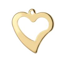 Stainless Steel Heart Pendants, 304 Stainless Steel, Vacuum Plating, DIY, more colors for choice, 10PCs/Lot, Sold By Lot