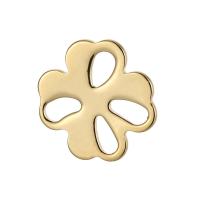 Stainless Steel Pendants 304 Stainless Steel Four Leaf Clover Vacuum Plating DIY 15mm Sold By Lot