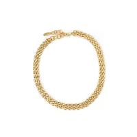 Brass Bracelet and Necklace gold color plated & for woman Sold By PC