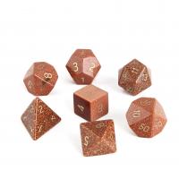 Goldstone Dice, rødligorange, 15-20mm, Solgt af PC