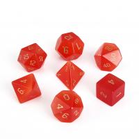 Cats Eye Dice, reddish orange, 15-20mm, Sold By PC