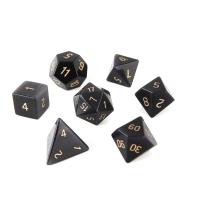 Cats Eye Dice, black, 15-20mm, Sold By PC