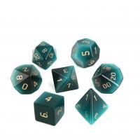 Cats Eye Dice, Peacock Blue, 15-20mm, Sold By PC