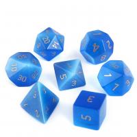 Cats Eye Dice, blue, 15-20mm, Sold By PC