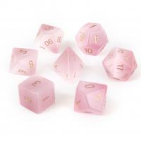 Cats Eye Dice, pink, 15-20mm, Sold By PC