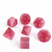 Cats Eye Dice, pink, 15-20mm, Sold By PC