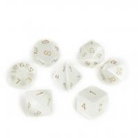 Cats Eye Dice, white, 15-20mm, Sold By PC