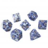 голубой с белыми пятнышками Кости, синтетический, голубой, 15-20mm, продается PC