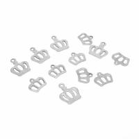 Stainless Steel Pendants, 304 Stainless Steel, Crown, machine polished, DIY & machine polishing & different size for choice, original color, 100PCs/Bag, Sold By Bag
