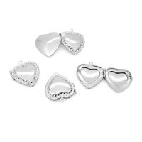 Stainless Steel Floating Locket 304 Stainless Steel Heart machine polished fashion jewelry & DIY & Unisex & machine polishing original color Approx 1.5mm Sold By PC