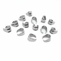 Stainless Steel Pinch Bail, 304 Stainless Steel, machine polished, DIY & machine polishing, original color, 10x6.50x0.80mm, Sold By PC