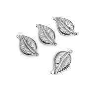 Stainless Steel Pendants, 304 Stainless Steel, Leaf, machine polished, fashion jewelry & DIY & Unisex & machine polishing, original color, 24x13x4mm, Hole:Approx 1mm, 100PCs/Bag, Sold By Bag