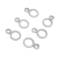 304 Stainless Steel Chain Tab, Number 8, machine polished, fashion jewelry & DIY & Unisex & machine polishing & double-hole, original color, 14.30x9.50x1mm, 100PCs/Bag, Sold By Bag