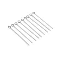 Stainless Steel Eyepins 304 Stainless Steel Stick Galvanic plating fashion jewelry & DIY & machine polishing Sold By Bag