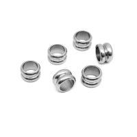 304 Stainless Steel Positioning Bead, Round Tube, machine polished, fashion jewelry & DIY & Unisex & machine polishing & different size for choice, original color, 100PCs/Bag, Sold By Bag