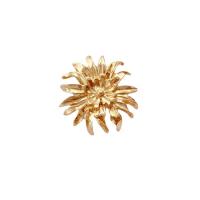 Tibetan Style Brooches, Flower, gold color plated, for woman, nickel, lead & cadmium free, 36mm, 10PCs/Lot, Sold By Lot